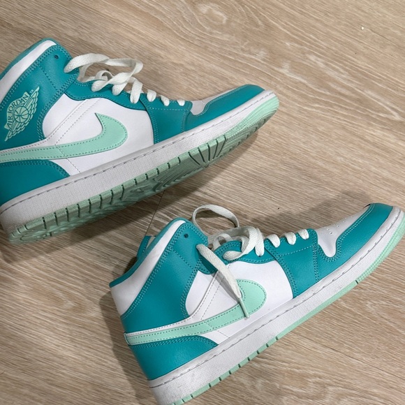 Jordan Teal and White Athletic Shoes - Picture 4 of 12